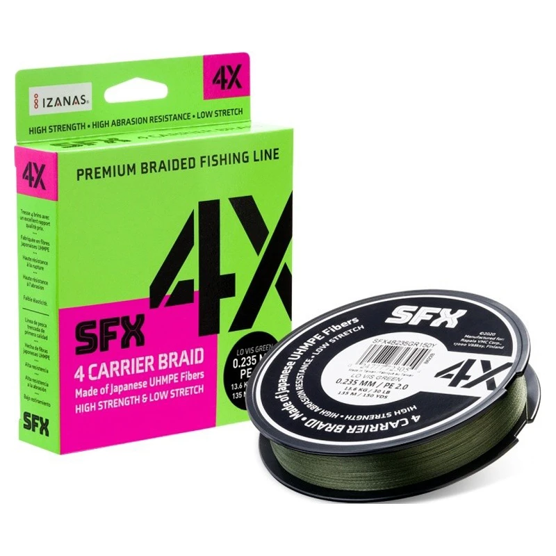 Sufix SFX 4X Braid Low Vis Green 137m 1 Sufix SFX 4X Braid Low Vis Green 137m