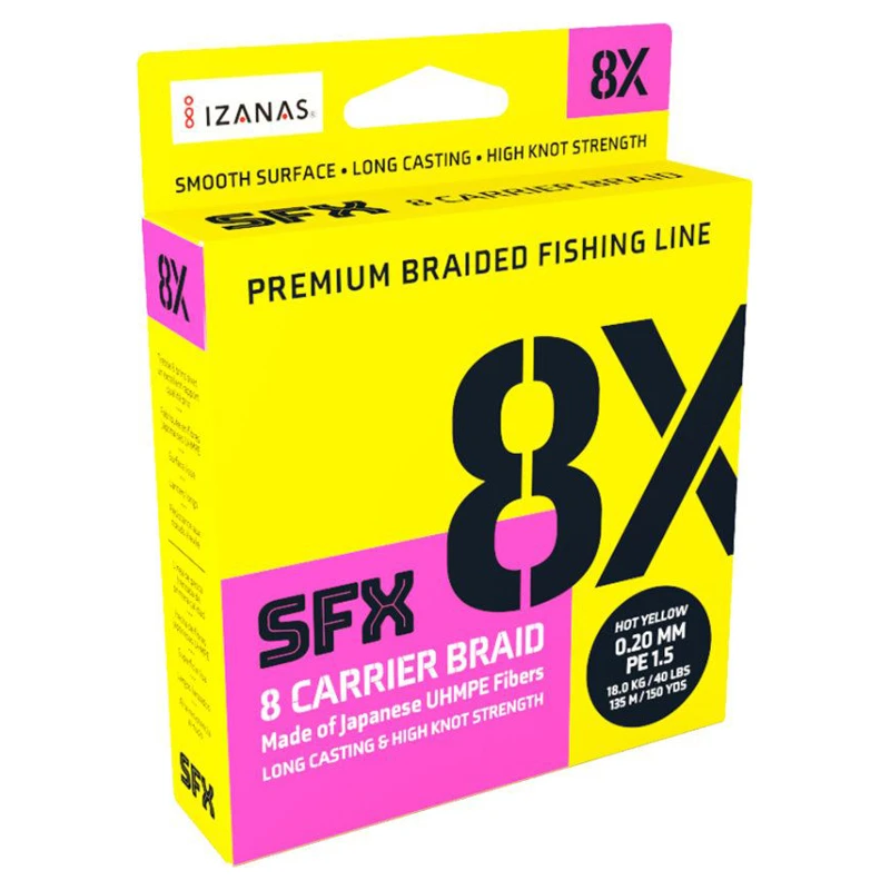 Sufix SFX 8X Braid Hot Yellow 137m 1 Sufix SFX 8X Braid Hot Yellow 137m