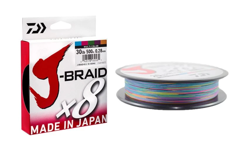 Daiwa J-Braid X8 150m Multi Colour 1 Daiwa J-Braid X8 150m Multi Colour