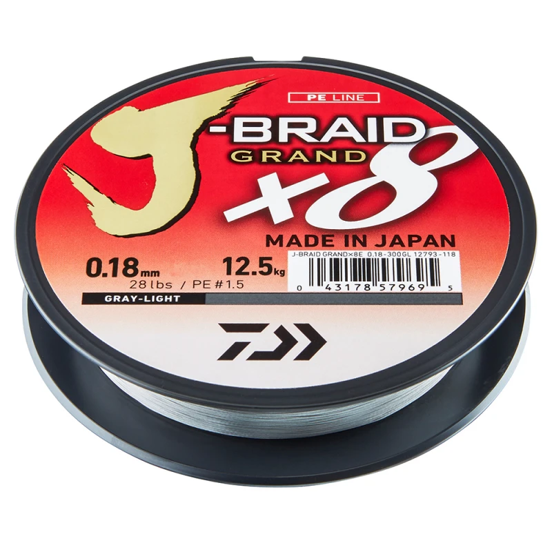Daiwa J-braid Grand X8 Grey 135m 1 Daiwa J-braid Grand X8 Grey 135m