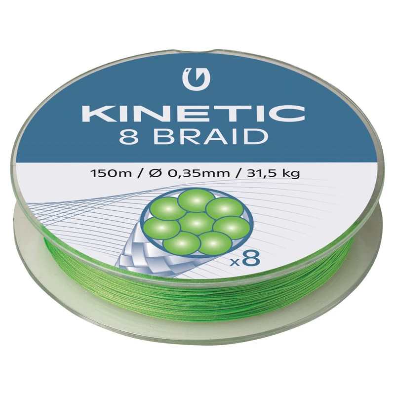 Kinetic 8 Braid 150m Fluo Green 1 Kinetic 8 Braid 150m Fluo Green